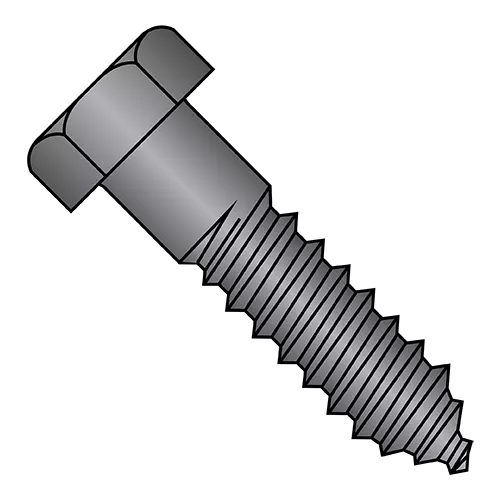 Hex Lag Screws - Gimlet Point - Black Oxide