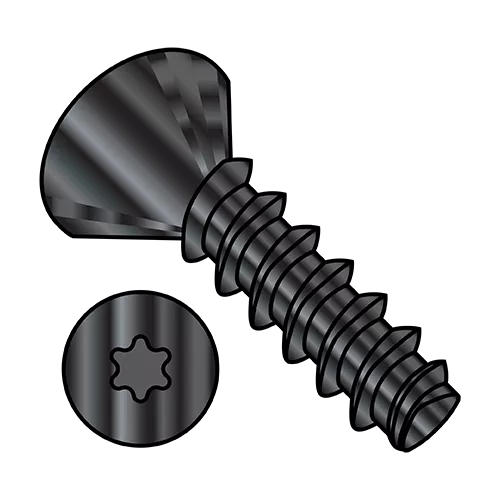 Flat Six-Lobe - Generic Alternatives to Plastite® 48-2 Thread Rolling Screws* 18-8 Stainless - Black Oxide