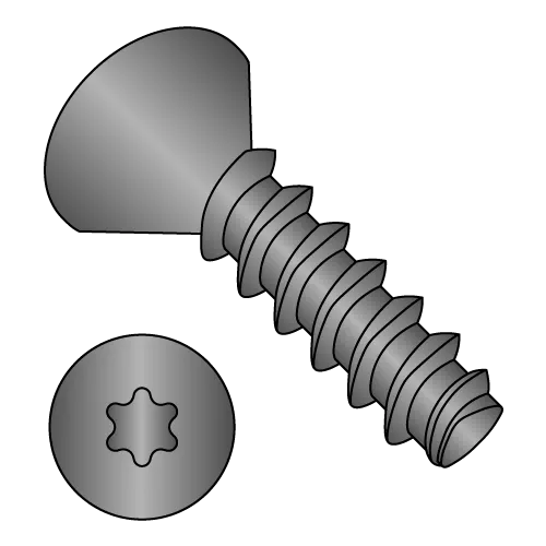 Flat Six-Lobe - Thread Rolling Screws - Black Oxide & Wax