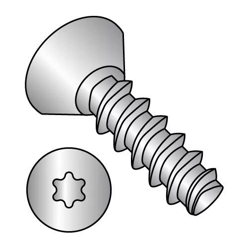 Flat Undercut Six-Lobe Generic Alternatives to Plastite® 48-2 Thread Rolling Screws* - 18-8 Stainless