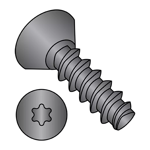 Flat Six-Lobe Undercut - Generic Alternatives to Plastite® 48-2 Thread Rolling Screws* - Black Oxide