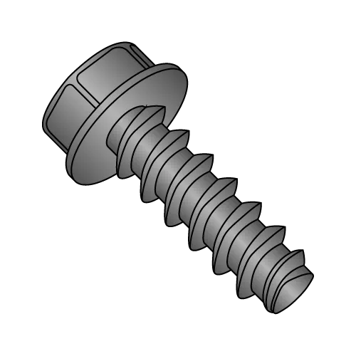Hex Washer - Unslotted - Generic Alternatives to Plastite® - 48-2 Thread Rolling Screws* - Black Oxide