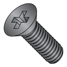 M2-0.4X5 DIN 965 - Flat - Phillips - Machine Screw - Black Oxide over 18-8