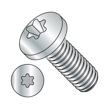 M3-0.5X5 Pan - Six Lobe - Machine Screws - Zinc