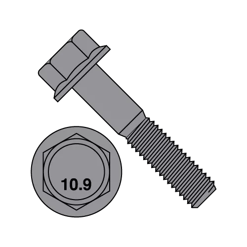 DIN 6921 - Hex Flange Bolts - Class 10.9 - Plain Finish