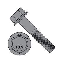 M10-1.5X30 DIN 6921 - Hex Flange Bolts - Class 10.9 - Plain Finish