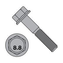 M12-1.75X20 DIN 6921 - Hex Flange Bolts - Class 8.8 - Plain Finish