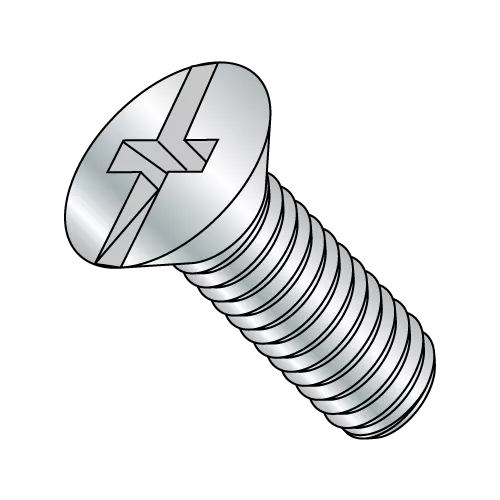 Flat - Combination (Phil/Slot) - Machine Screws - Zinc