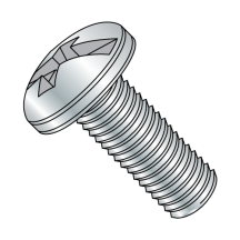 6-32X3/16 Pan Combination - Machine Screws - Zinc