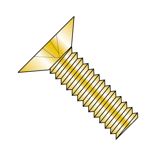 Flat 100° - Phillips - Machine Screws - Zinc Yellow