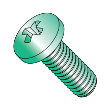 10-32X3/8 Pan - Phillips - Machine Screw - Zinc Green