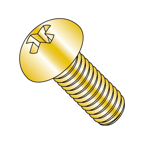 Round - Phillips - Machine Screw - Zinc Yellow