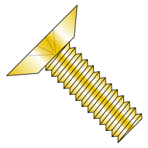 10-24X1/4 Flat Phillips - Undercut - Machine Screws - Zinc Yellow