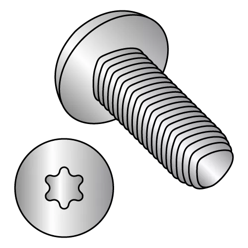 DIN 7500CE - Metric - Pan - Six Lobe - Thread Rolling Screws - 18-8 Stainless
