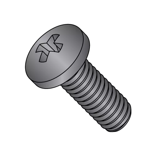 Pan Phillips - Machine Screw - MS51957 - Coarse - 18-8 Stainless - Black Oxide