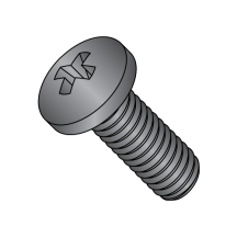 10-32X1 1/4 Pan Phillips - Machine Screw - MS51958 - Fine - 18-8 Stainless - Black Oxide