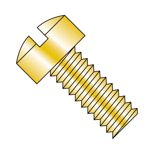 12-24X3/8 Fillister - Slotted - Machine Screws - Zinc Yellow