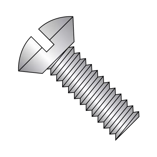 Oval - Undercut - Slotted - Machine Screws - 18-8 Stainless