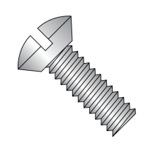 Oval - Undercut - Slotted - Machine Screws - 18-8 Stainless