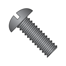 1/4-20X1 1/2 Round - Slotted - Machine Screw - Black Oxide