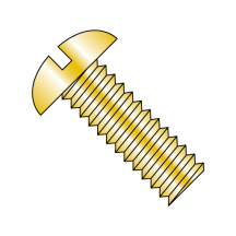 10-32X1/4 Round - Slotted - Machine Screw - Zinc Yellow