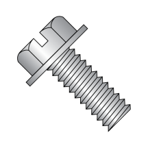 10-24X1 1/2 Slotted - Indented - Hex Washer - Machine Screws - 18-8 Stainless