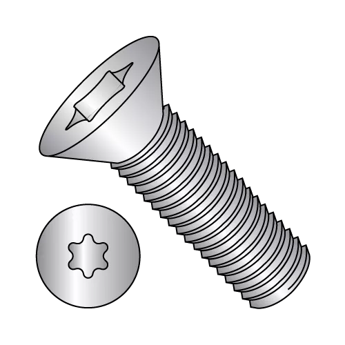 Six Lobe 82 Flat Head Machine Screws