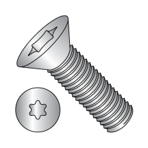 10-24X7/8 Flat 82° - Six Lobe - Machine Screws - Fully Threaded - 18-8 Stainless