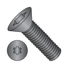 6-32X3/8 Flat 82° Six Lobe - Machine Screw - Black Oxide