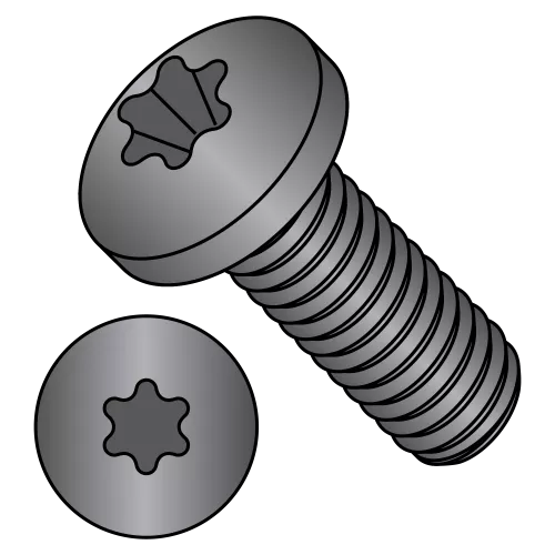 Pan - Six-Lobe - Machine Screw - 18-8 Stainless - Black Oxide