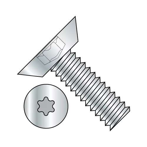 4-40X1/4 Flat 82° Undercut - Six-Lobe - Machine Screws - Zinc