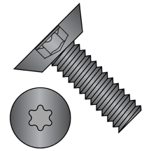 8-32X1/4 82° Flat - Undercut - Six Lobe - Machine Screws - Black Oxide