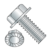 1/4-20X5/16 Serrated - Hex Washer - Unslotted - Machine Screws - Zinc