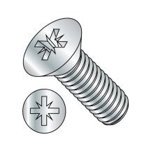 6-32X3/8 Flat Pozidriv® Alternative - Machine Screws - Zinc