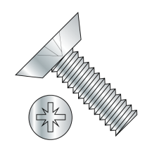 Flat Type 1A Recess Undercut - Pozidriv® - Alternative Machine Screws - Zinc