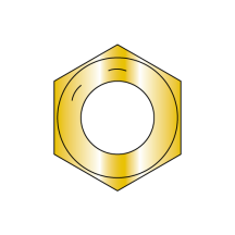9/16-12 Finished Hex Nuts - Grade 8 - Zinc Yellow - Coarse Thread - USA