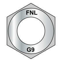 Thick Hex Nuts - Grade 9 - Fine Thread - EcoGuard Gray / Silver