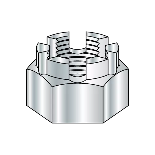 Castle Nut - Low Carbon Steel - Zinc Plated