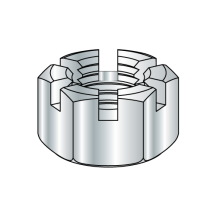 Slotted Hex Nuts - Finished Pattern - Zinc