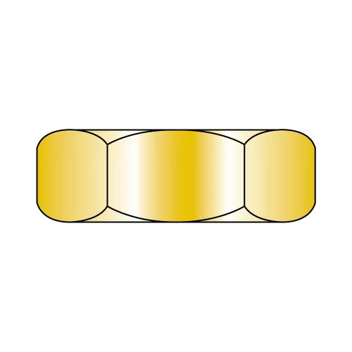Hex Machine Screw Nuts - Zinc Yellow - Small Pattern