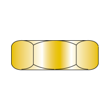 10-32X3/8X1/8 Hex - Machine Screw - Nuts - Yellow Zinc