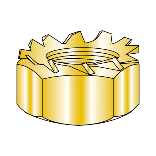 "K" Lock Nuts - External Lockwasher - Yellow Zinc