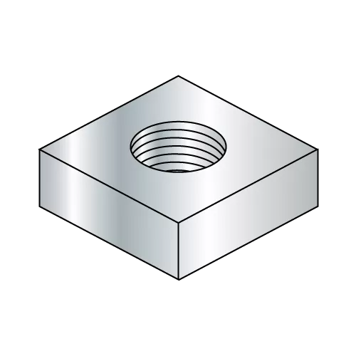 Square Machine Screw Nuts - Zinc