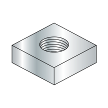 10-32 Square Machine Screw Nuts - Zinc
