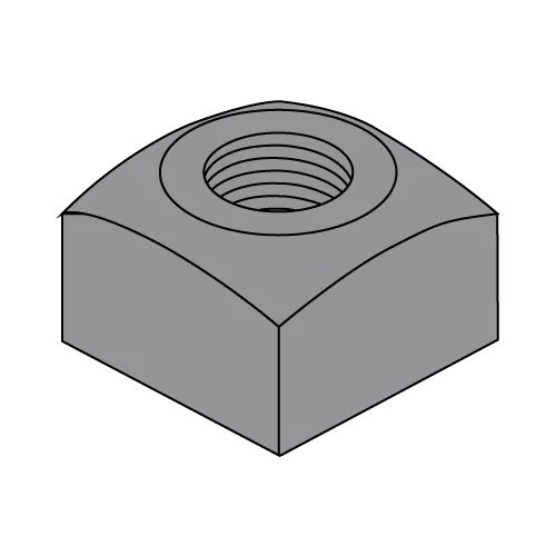 Heavy Square Nuts - Plain Finish