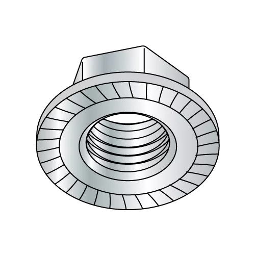 Steel Large Flange Serrated Lock Nuts