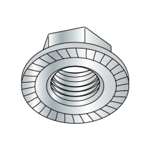 1/4-20 Serrated Large Hex - Flange Lock Nuts - Zinc