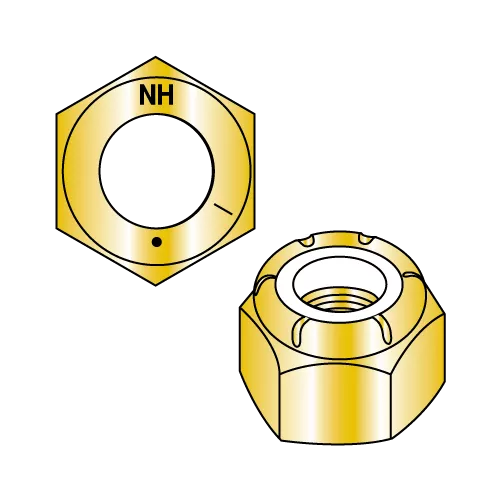 Nylon Insert Stop Nuts - Grade 8 - Zinc Yellow