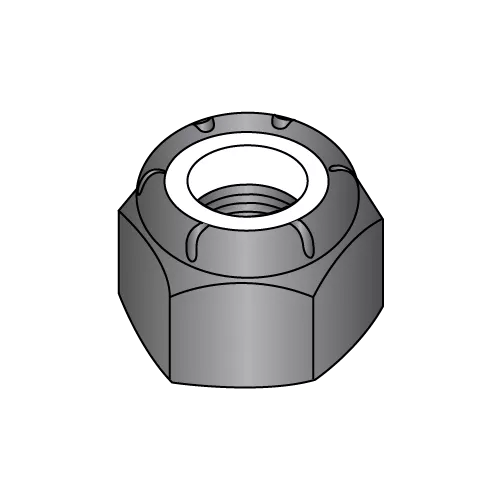 Nylon Insert Stop Nuts - Black Zinc