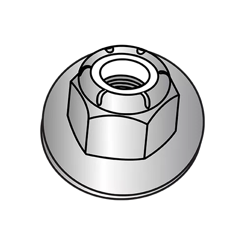 Nylon Insert - Flange Stop Lock Nut - 18-8 Stainless Steel